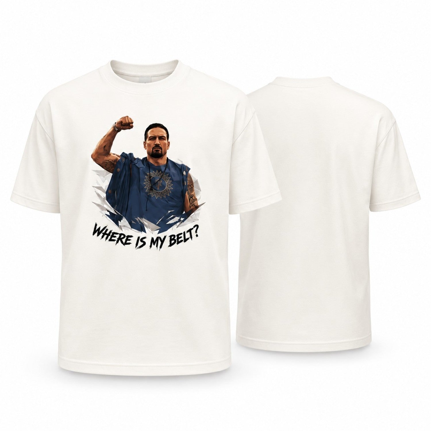 T-Shirt USYK17 – Where Is My Belt? (White)
